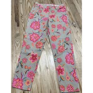 Jones New York Soho Ankle Jeans Size 6 Floral Secret Slimming Features Slim Leg